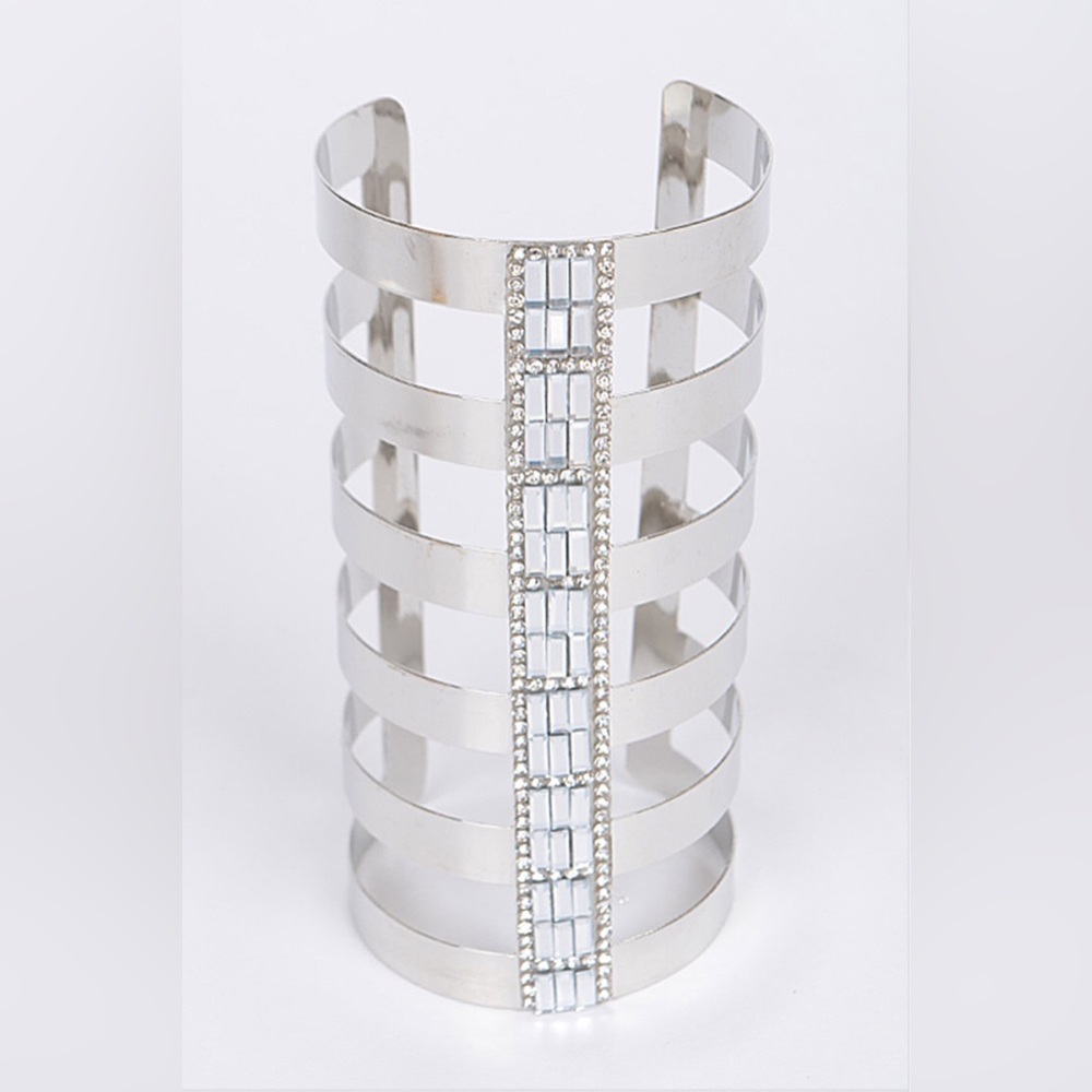 Gold Adjustable Cutout Cuff Bracelet